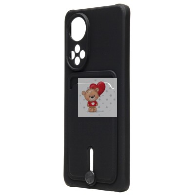 Чехол-накладка для Huawei Nova 9 (черный) - SC304 с картхолдером