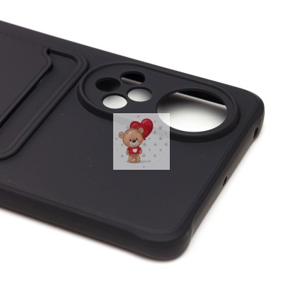 Чехол-накладка для Huawei Nova 9 (черный) - SC304 с картхолдером