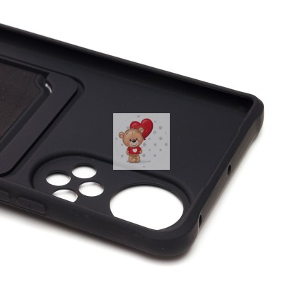 Чехол-накладка для Huawei Nova 9 (черный) - SC304 с картхолдером