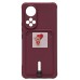 Чехол-накладка для Huawei Honor 50 (бордовый) - SC304 с картхолдером