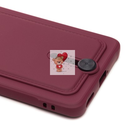 Чехол-накладка для Huawei Honor 50 (бордовый) - SC304 с картхолдером