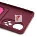 Чехол-накладка для Huawei Honor 50 (бордовый) - SC304 с картхолдером