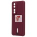 Чехол-накладка для Honor 90 (бордовый) - SC304 с картхолдером