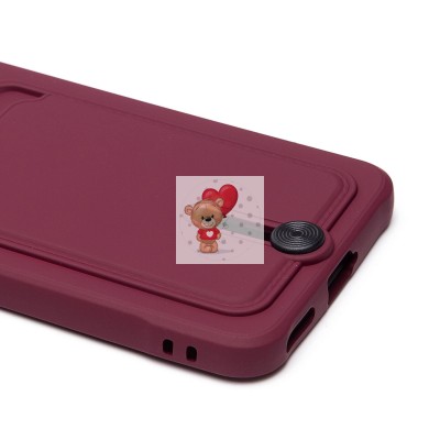 Чехол-накладка для Honor 90 (бордовый) - SC304 с картхолдером