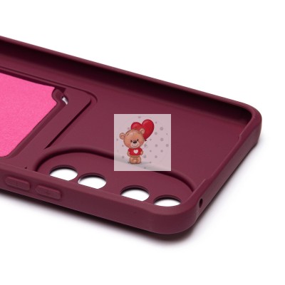 Чехол-накладка для Honor 90 (бордовый) - SC304 с картхолдером