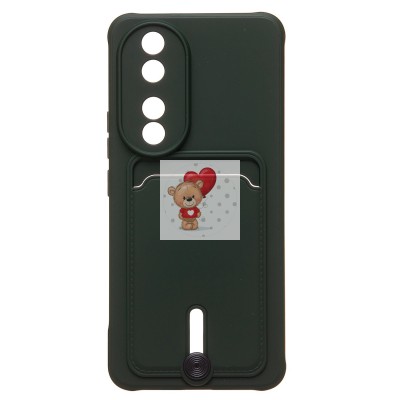 Чехол-накладка для Honor 90 (темно-зеленый) - SC304 с картхолдером