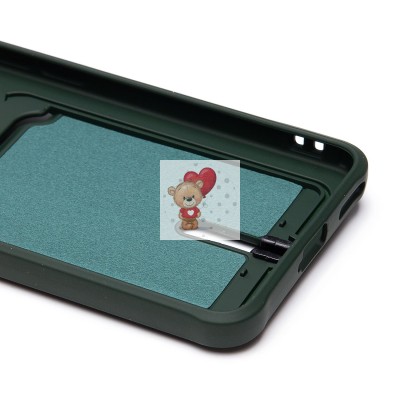 Чехол-накладка для Honor 90 (темно-зеленый) - SC304 с картхолдером