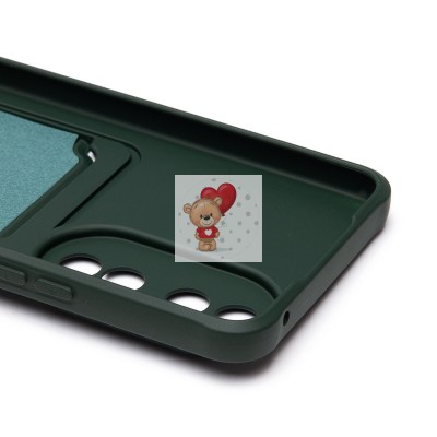 Чехол-накладка для Honor 90 (темно-зеленый) - SC304 с картхолдером