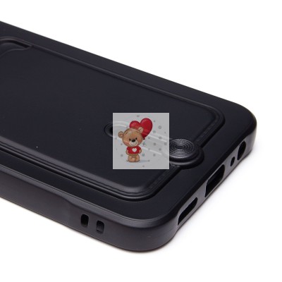 Чехол-накладка для Honor X6b (черный) - SC304 с картхолдером