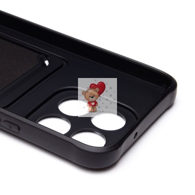 Чехол-накладка для Honor X6b (черный) - SC304 с картхолдером