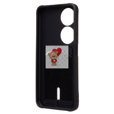 Чехол-накладка для Honor X7b 5G (черный) - SC304 с картхолдером