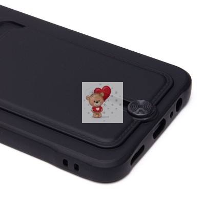 Чехол-накладка для Honor X7b 5G (черный) - SC304 с картхолдером