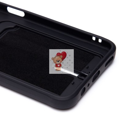 Чехол-накладка для Honor X7b 5G (черный) - SC304 с картхолдером