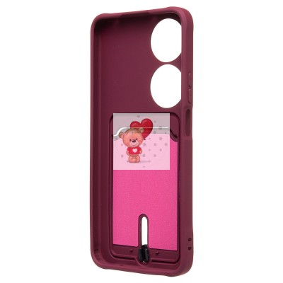 Чехол-накладка для Honor X7b 5G (бордовый) - SC304 с картхолдером Чехол-накладка для Honor X7b 5G (бордовый) - SC304 с картхолдером