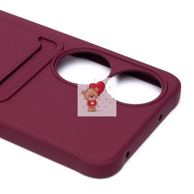 Чехол-накладка для Honor X7b 5G (бордовый) - SC304 с картхолдером Чехол-накладка для Honor X7b 5G (бордовый) - SC304 с картхолдером