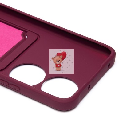 Чехол-накладка для Honor X7b 5G (бордовый) - SC304 с картхолдером Чехол-накладка для Honor X7b 5G (бордовый) - SC304 с картхолдером