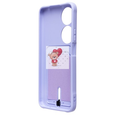 Чехол-накладка для Honor X7b (светло-фиолетовый) - SC304 с картхолдером