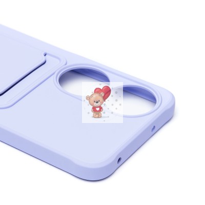 Чехол-накладка для Honor X7b (светло-фиолетовый) - SC304 с картхолдером