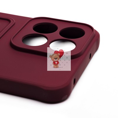 Чехол-накладка для Honor X7c (бордовый) - SC304 с картхолдером