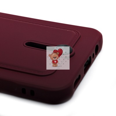 Чехол-накладка для Honor X7c (бордовый) - SC304 с картхолдером