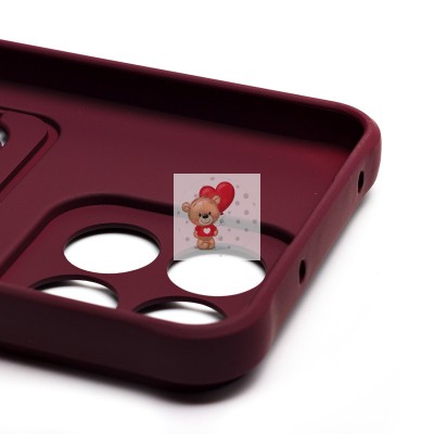 Чехол-накладка для Honor X7c (бордовый) - SC304 с картхолдером