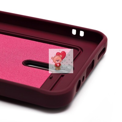 Чехол-накладка для Honor X7c (бордовый) - SC304 с картхолдером