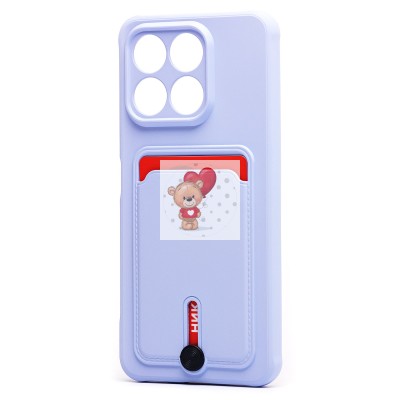 Чехол-накладка для Honor X8a (светло-фиолетовый) - SC304 с картхолдером Чехол-накладка для Honor X8a (светло-фиолетовый) - SC304 с картхолдером