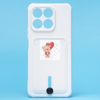 Чехол-накладка для Honor X8a (белый) - SC304 с картхолдером Чехол-накладка для Honor X8a (белый) - SC304 с картхолдером