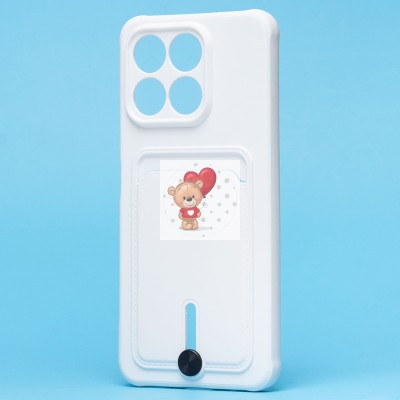 Чехол-накладка для Honor X8a (белый) - SC304 с картхолдером Чехол-накладка для Honor X8a (белый) - SC304 с картхолдером