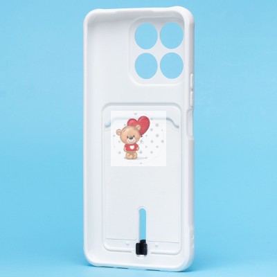 Чехол-накладка для Honor X8a (белый) - SC304 с картхолдером Чехол-накладка для Honor X8a (белый) - SC304 с картхолдером