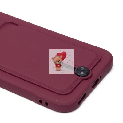 Чехол-накладка для Honor X8b (бордовый) - SC304 с картхолдером