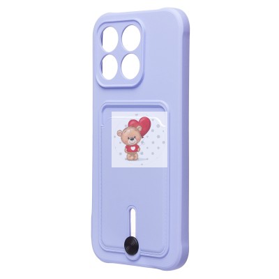 Чехол-накладка для Honor X8b (светло-фиолетовый) - SC304 с картхолдером Чехол-накладка для Honor X8b (светло-фиолетовый) - SC304 с картхолдером