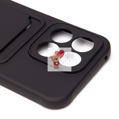 Чехол-накладка для Honor X8c (черный) - SC304 с картхолдером Чехол-накладка для Honor X8c (черный) - SC304 с картхолдером