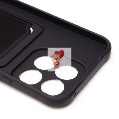 Чехол-накладка для Honor X8c (черный) - SC304 с картхолдером Чехол-накладка для Honor X8c (черный) - SC304 с картхолдером