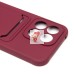 Чехол-накладка для Honor X8c (бордовый) - SC304 с картхолдером