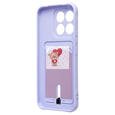 Чехол-накладка для Honor X8c (светло-фиолетовый) - SC304 с картхолдером Чехол-накладка для Honor X8c (светло-фиолетовый) - SC304 с картхолдером