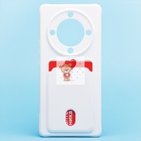 Чехол-накладка для Honor X9a (белый) - SC304 с картхолдером Чехол-накладка для Honor X9a (белый) - SC304 с картхолдером