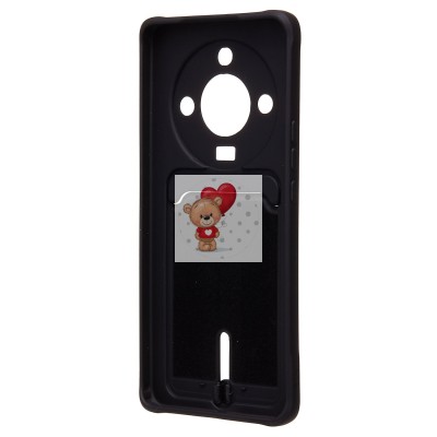 Чехол-накладка для Honor X9b (черный) - SC304 с картхолдером Чехол-накладка для Honor X9b (черный) - SC304 с картхолдером