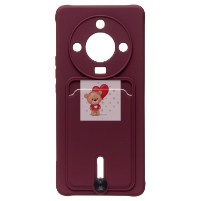 Чехол-накладка для Honor X9b (бордовый) - SC304 с картхолдером Чехол-накладка для Honor X9b (бордовый) - SC304 с картхолдером