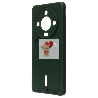 Чехол-накладка для Honor X9b (темно-зеленый) - SC304 с картхолдером Чехол-накладка для Honor X9b (темно-зеленый) - SC304 с картхолдером