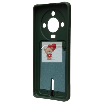 Чехол-накладка для Honor X9b (темно-зеленый) - SC304 с картхолдером Чехол-накладка для Honor X9b (темно-зеленый) - SC304 с картхолдером