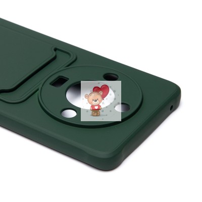 Чехол-накладка для Honor X9b (темно-зеленый) - SC304 с картхолдером Чехол-накладка для Honor X9b (темно-зеленый) - SC304 с картхолдером