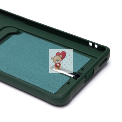 Чехол-накладка для Honor X9b (темно-зеленый) - SC304 с картхолдером Чехол-накладка для Honor X9b (темно-зеленый) - SC304 с картхолдером