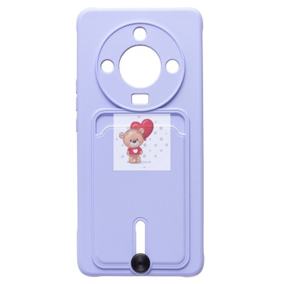 Чехол-накладка для Honor X9b (светло-фиолетовый) - SC304 с картхолдером