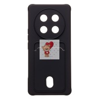 Чехол-накладка для Honor X9c (черный) - SC304 с картхолдером Чехол-накладка для Honor X9c (черный) - SC304 с картхолдером