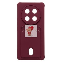 Чехол-накладка для Honor X9c (бордовый) - SC304 с картхолдером Чехол-накладка для Honor X9c (бордовый) - SC304 с картхолдером