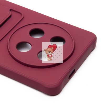 Чехол-накладка для Honor X9c (бордовый) - SC304 с картхолдером