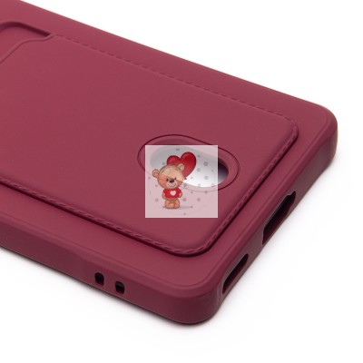 Чехол-накладка для Honor X9c (бордовый) - SC304 с картхолдером