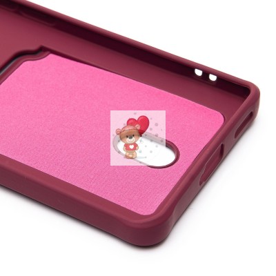 Чехол-накладка для Honor X9c (бордовый) - SC304 с картхолдером