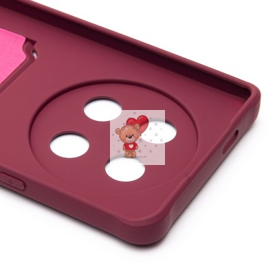 Чехол-накладка для Honor X9c (бордовый) - SC304 с картхолдером